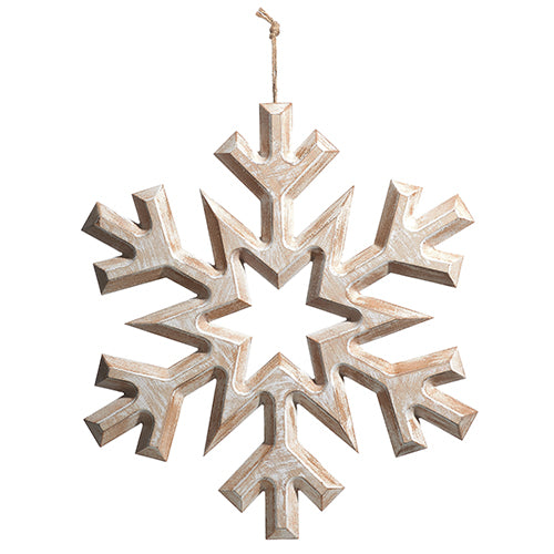 Whitewashed  Snowflake Ornament