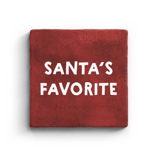 Santa's Favorite - Marble Coaster (Christmas)