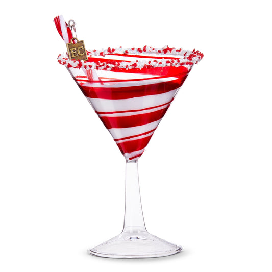 Ornament -6" Peppermint Christmas Cocktail