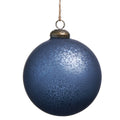 Ornament - 4" Blue Mercury Glass Ball