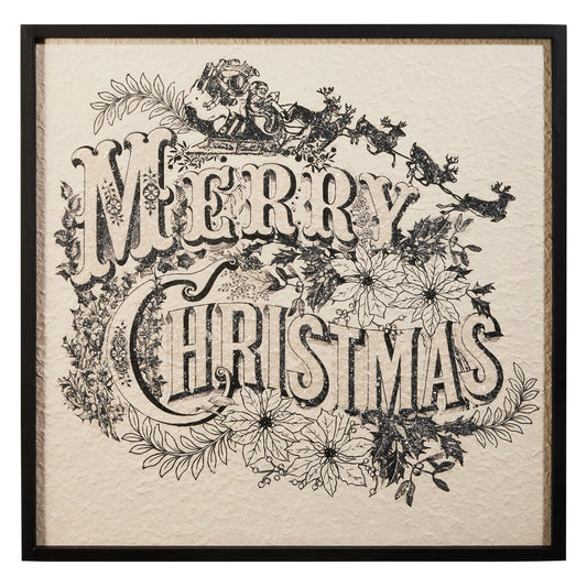 Vintage Merry Christmas Wall Art