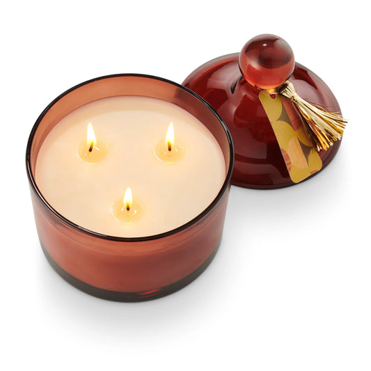 Creative Co-op Brandied Pear Lidded Glass Candle
