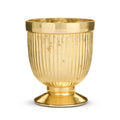 5" Gold Mercury Glass Footed Container