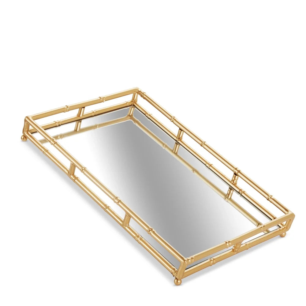 Gold Mirrored Tray 16"