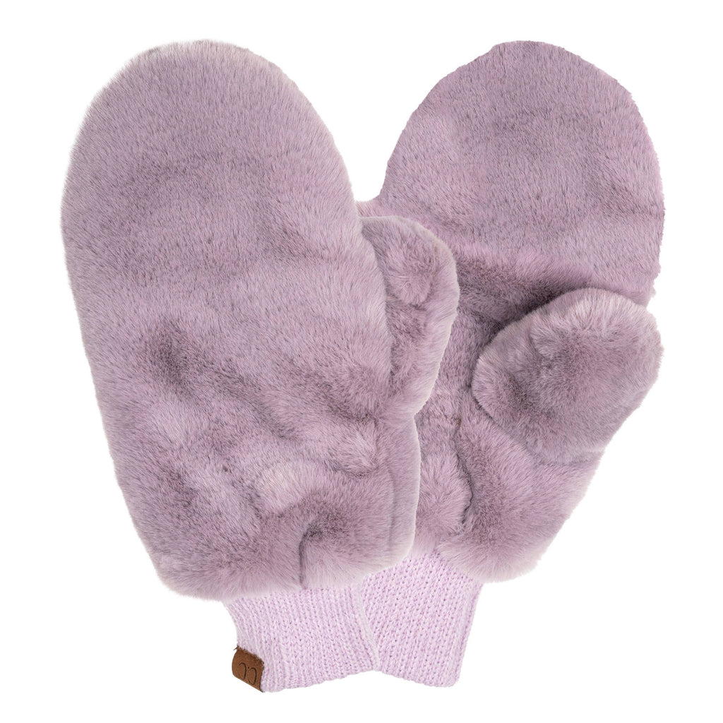 Faux Fur Mittens with Shepherd Lining