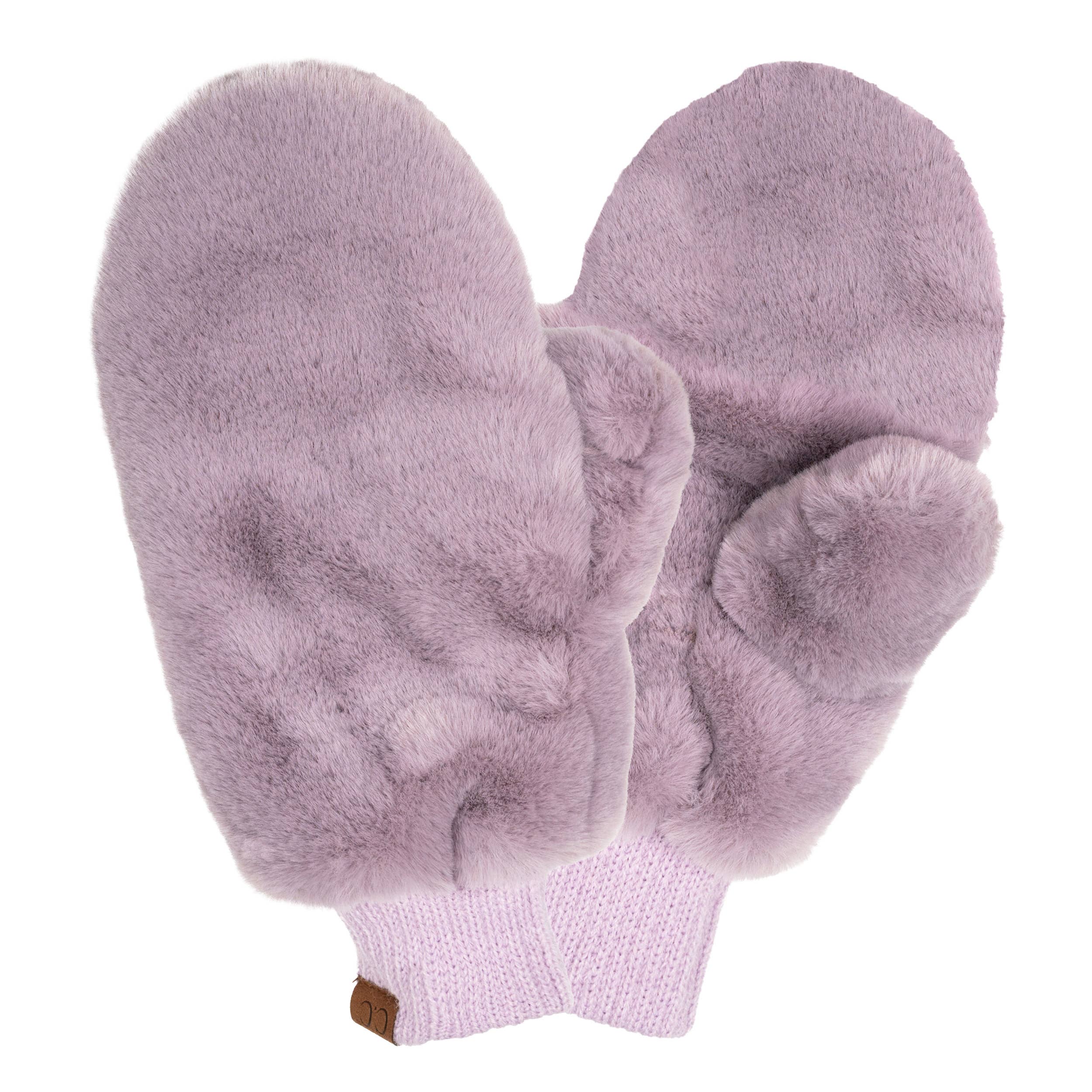 Faux Fur Mittens with Shepherd Lining
