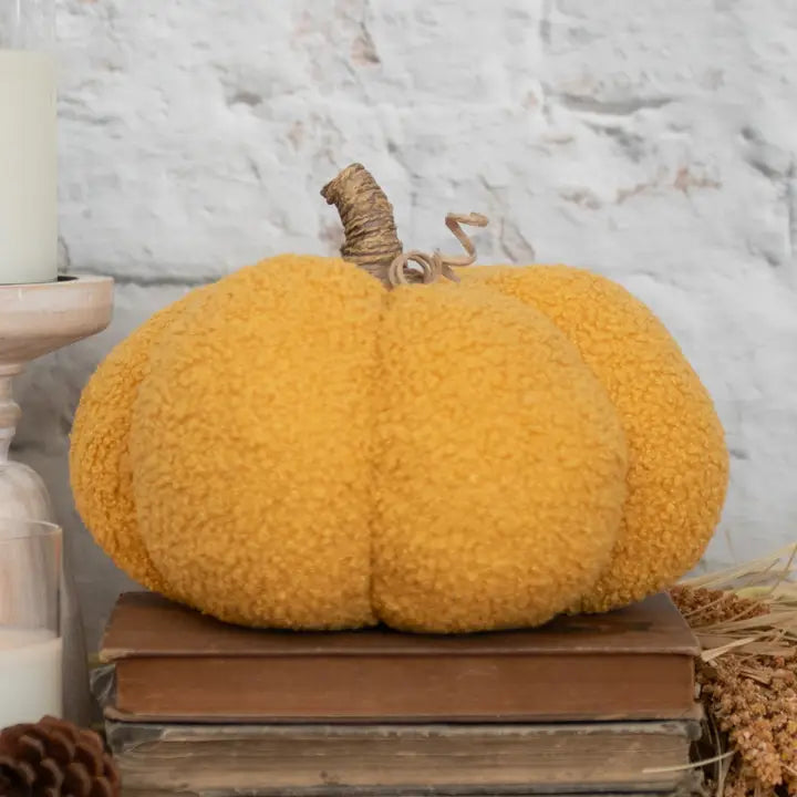 Boucle Pumpkin Decor - Yellow 5.5"