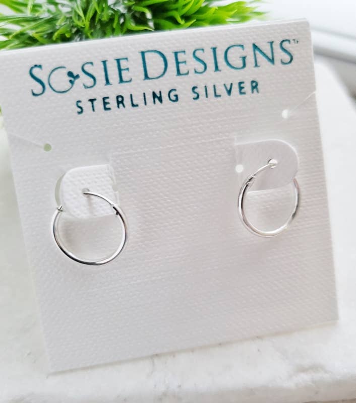 Sosie Designs - .925 Silver Tiny Endless Huggie Hoops
