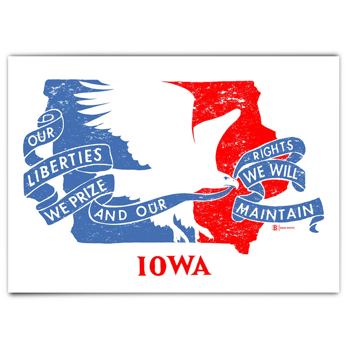 Iowa Flag Greeting Card