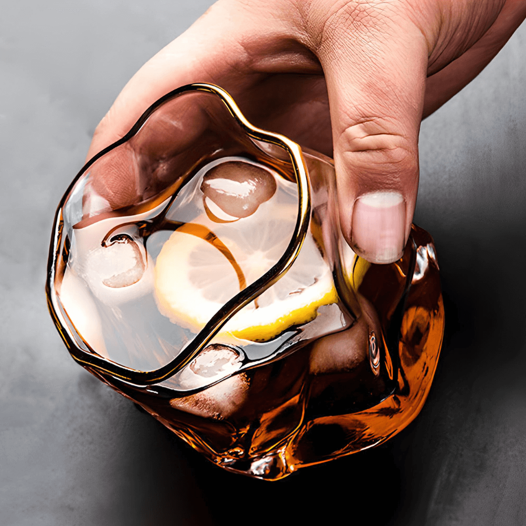 TsukiGlass - Gold Hoshi Japanese Crystal Whisky Glass