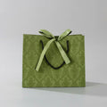 Vintage Pattern Black Green Bow Tie Paper Gift Bag