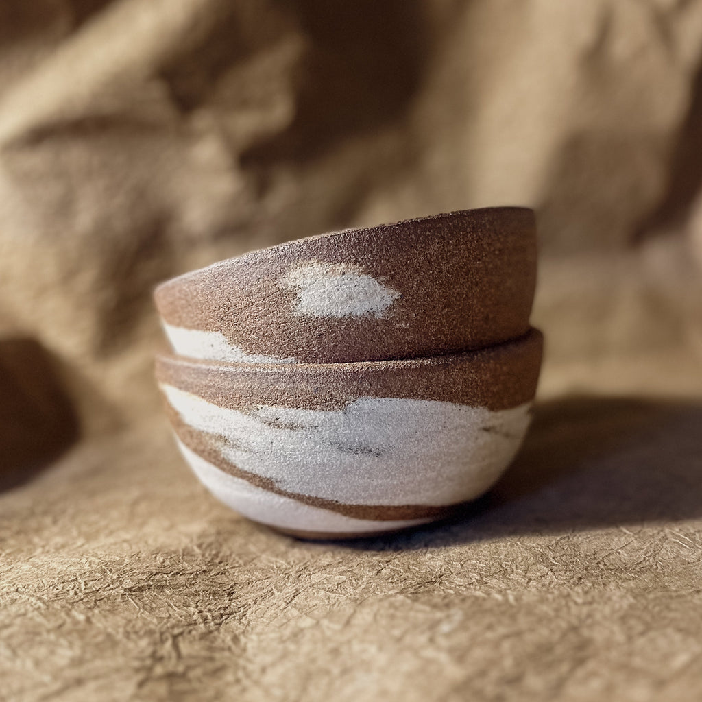 Olivia Snow Ceramics - 5.5" Marbled Ceramic Cereal Bowl