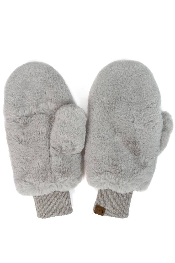 Faux Fur Mittens with Shepherd Lining