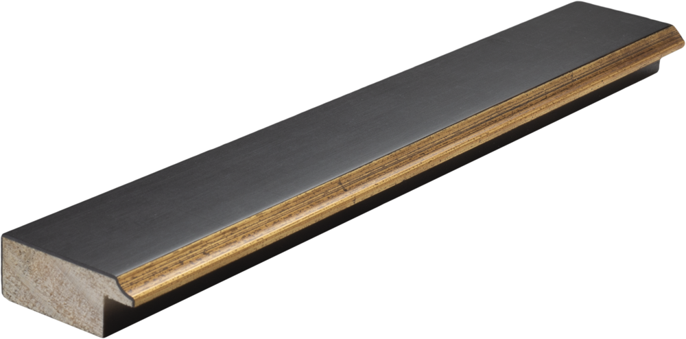 Beckman Gallery - Hudson II Black and Gold 1 1/2" Ready Made Picture Frame