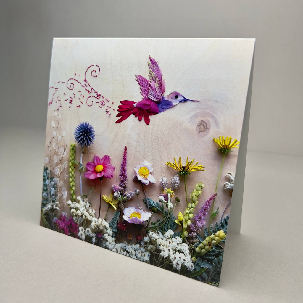 Sarah Smiles Creations - Hummingbird • Floral Greeting Card • Nature Art Photography 