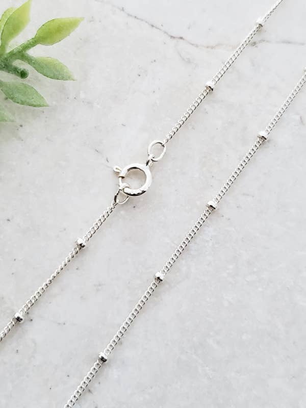 Sosie Designs - 18" - 925 Sterling Silver Satellite Beaded Chain