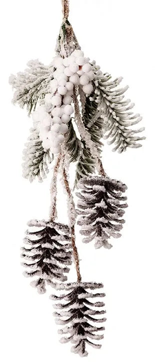 Ornament - Snow Berry Cone Pine