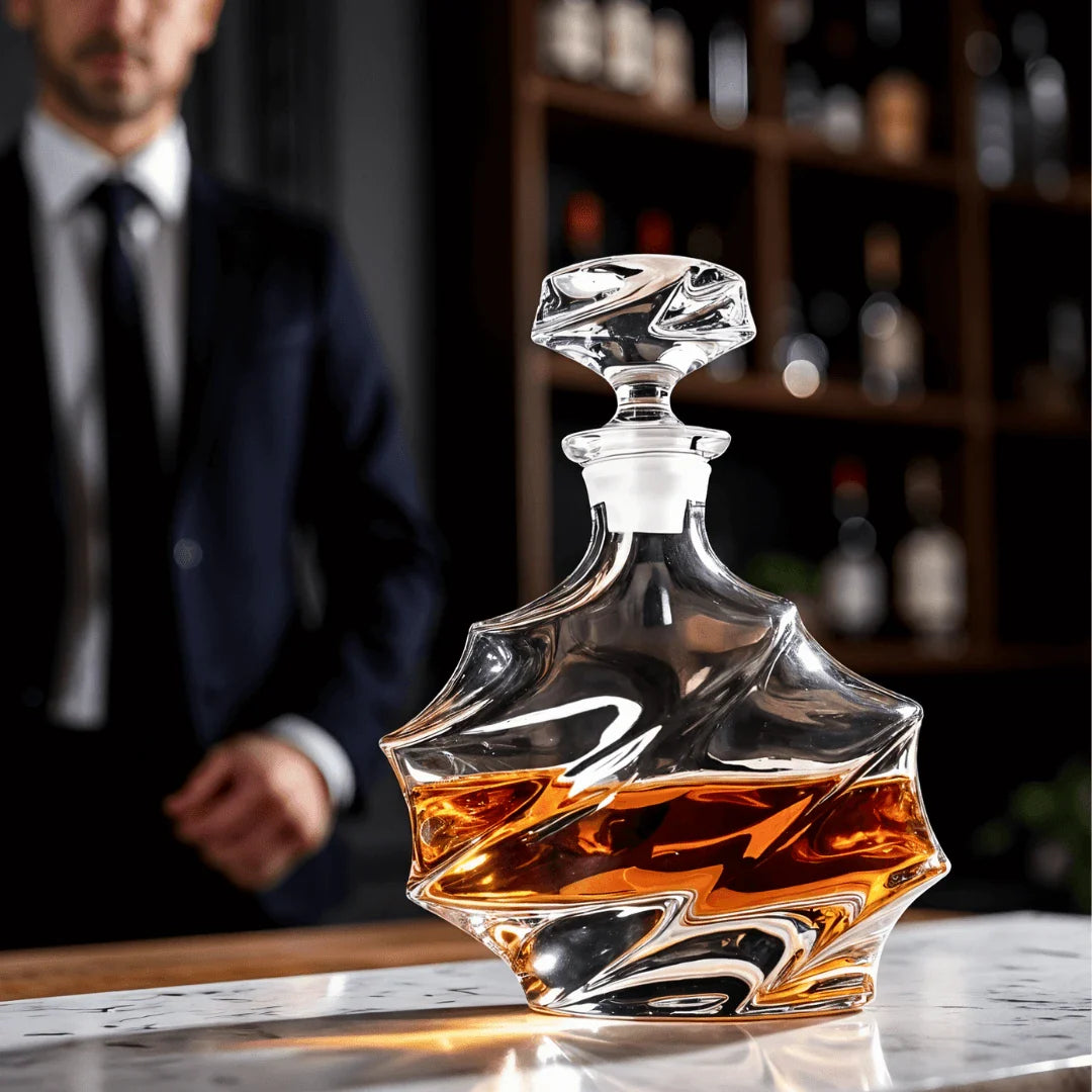 TsukiGlass - Storm Japanese Crystal Whisky Decanter