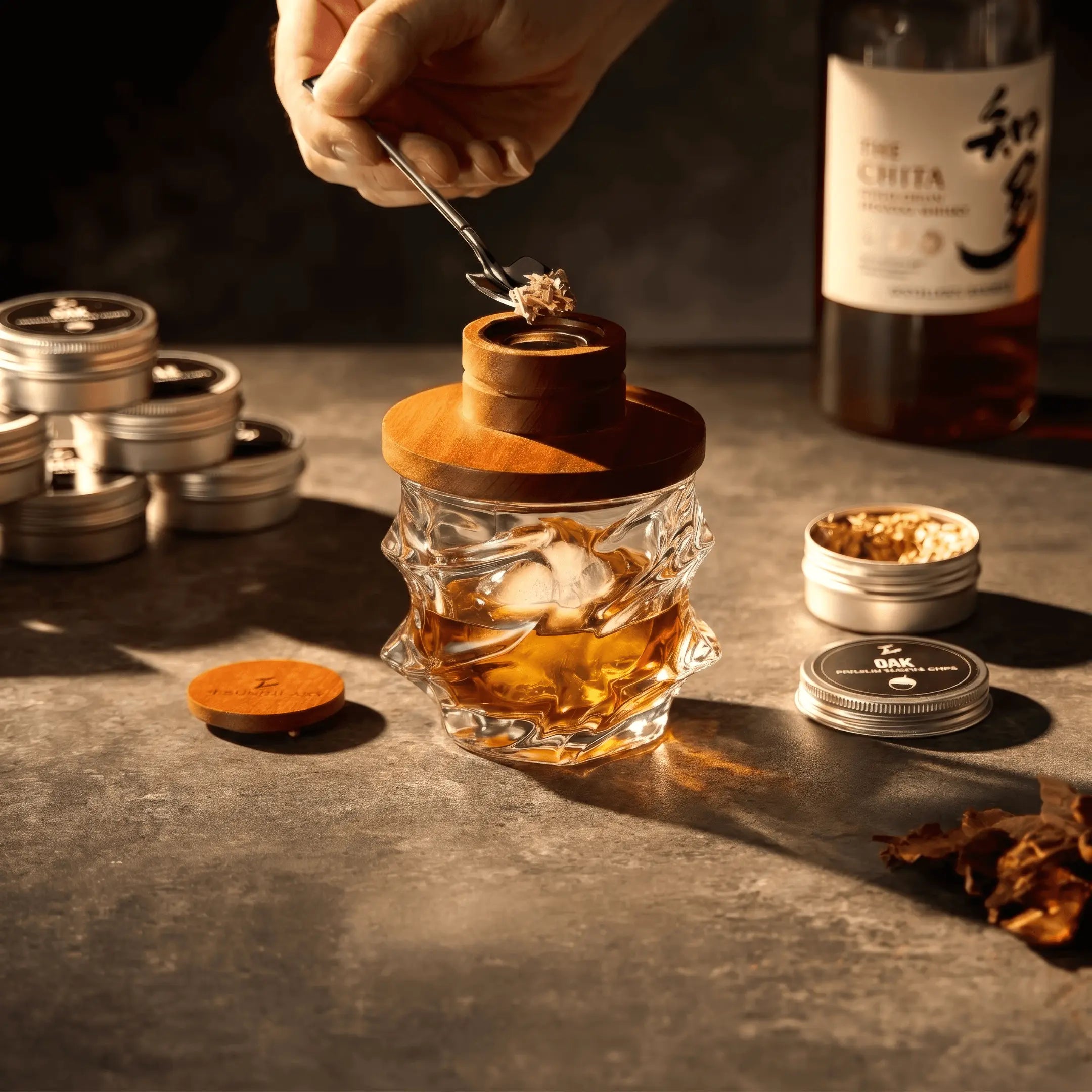 TsukiGlass - Smoker Kit For Whisky & Cocktail (Storm Bundle)
