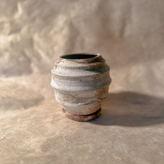 Olivia Snow Ceramics - 5" Honeycomb Planter with Saucer