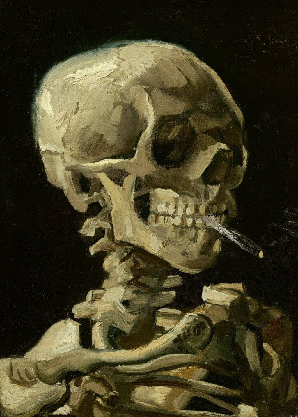 Knot & Soul - Van Gogh - Skull Of A Skeleton With Burning Cigarette