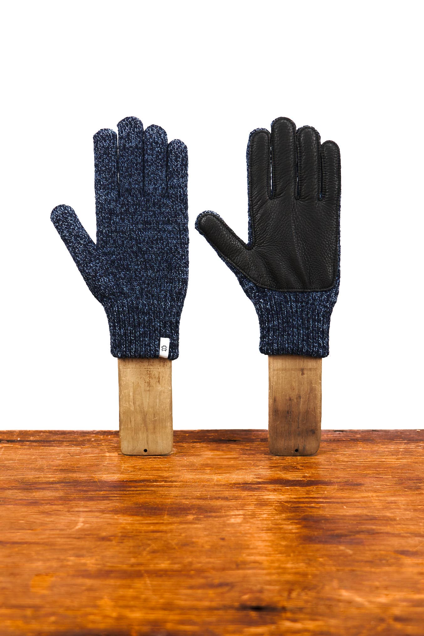 Upstate Stock - Denim Melange Ragg Wool Full Glove