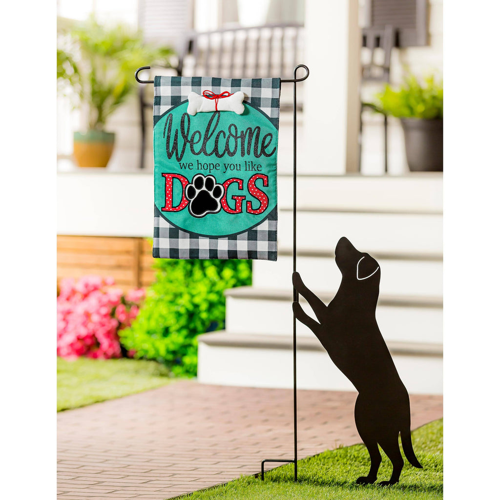 Hope You Like Dogs Garden Burlap Flag