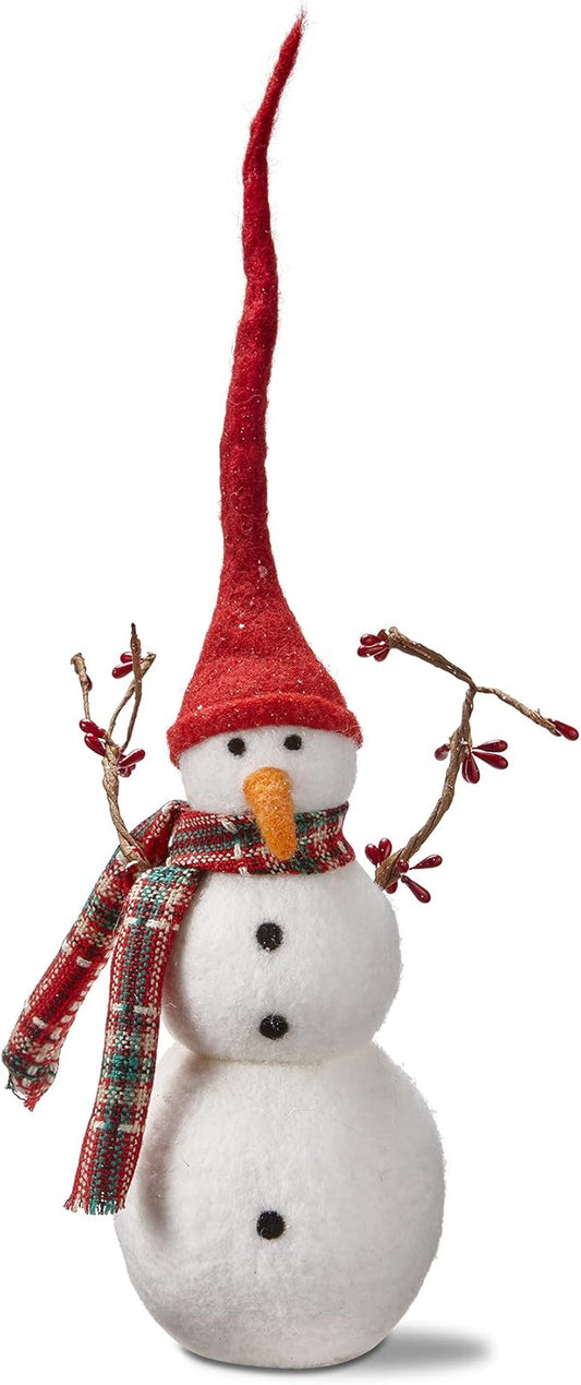 Large Snowman with Berry Branch Arms