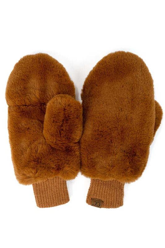 Faux Fur Mittens with Shepherd Lining