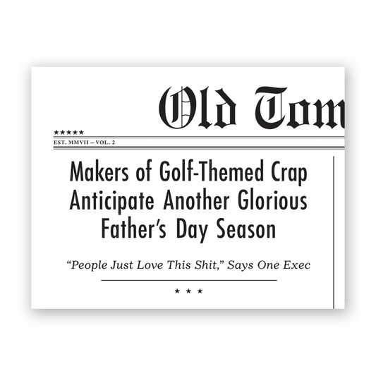 Golf-Themed Crap Father's Day Greeting Card