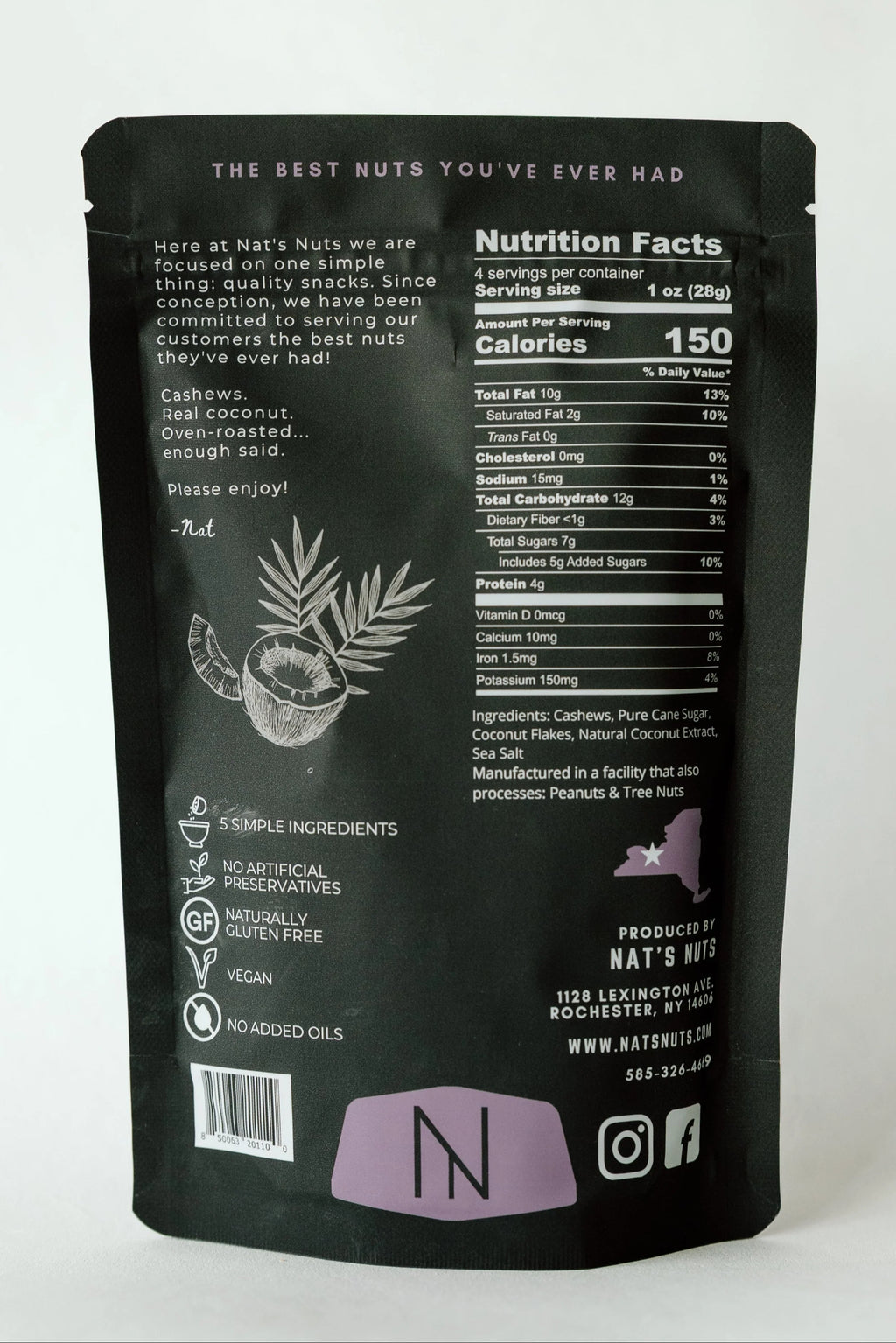 Nats Nuts Toasted Coconut Cashews