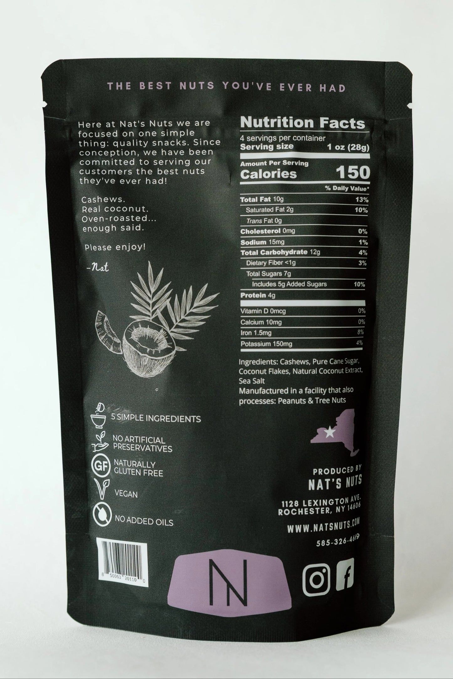 Nats Nuts Toasted Coconut Cashews