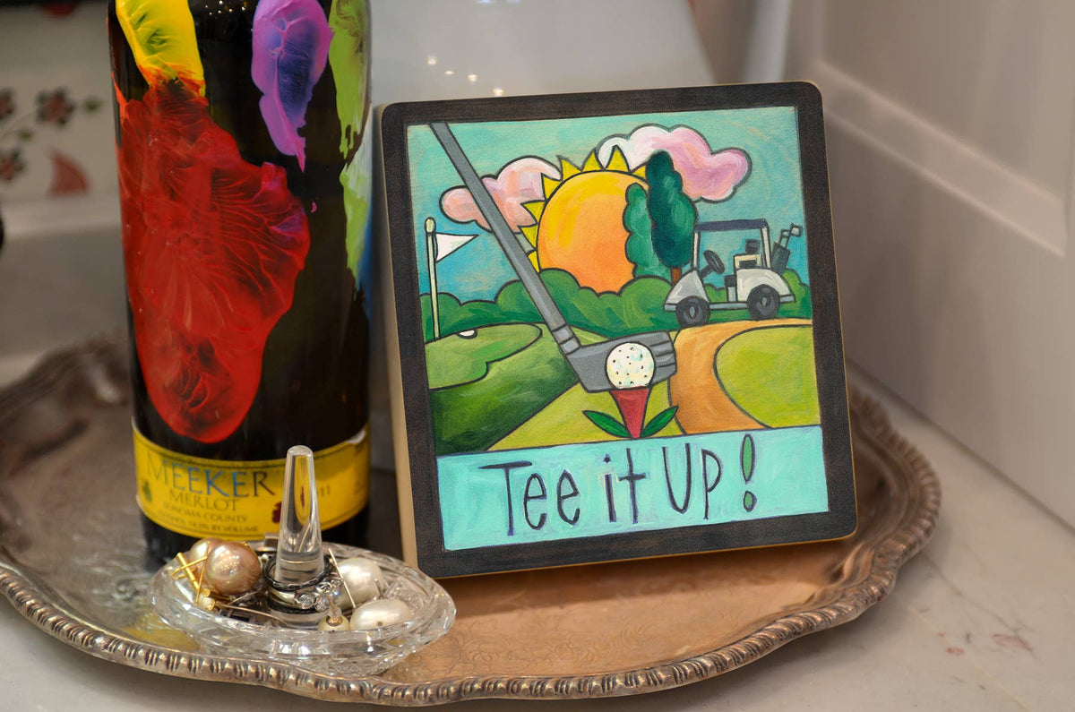 Sticks - Wall Plaque - 6x6 - Golf | "Fore!"