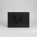 Premium Threaded Rope All Black Paper Gift Bag