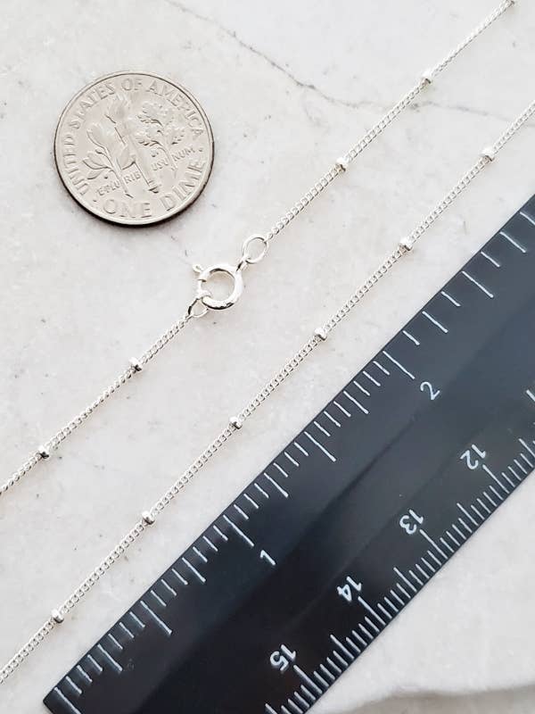 Sosie Designs - 18" - 925 Sterling Silver Satellite Beaded Chain