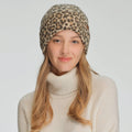 Hana - C.C Leopard Pattern Print Cuff Beanie Winter Hat