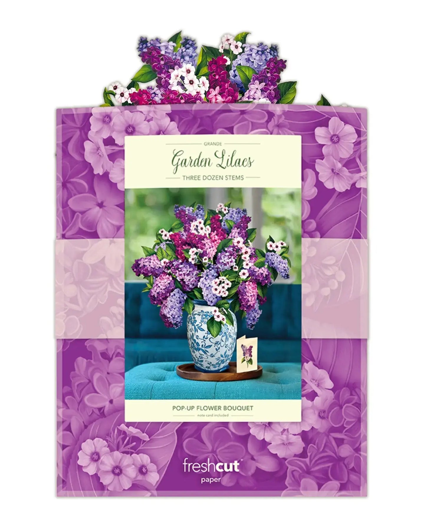 Freshcut Paper Grande Garden Lilacs - Pop Up Greeting Card