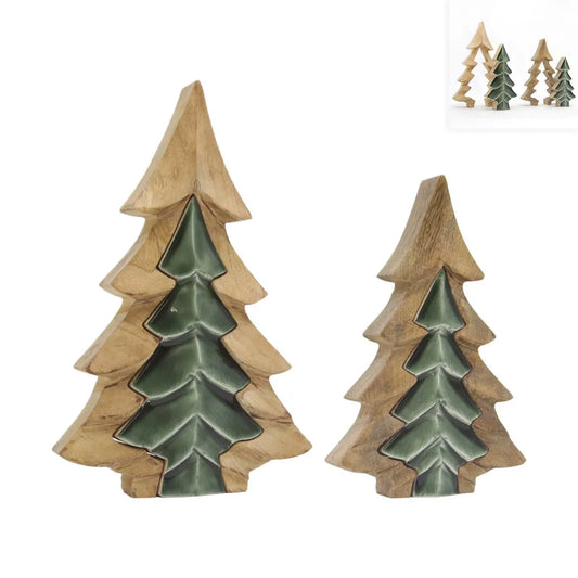 Whispering Winter Enamel Puzzle Trees (2 Sizes)