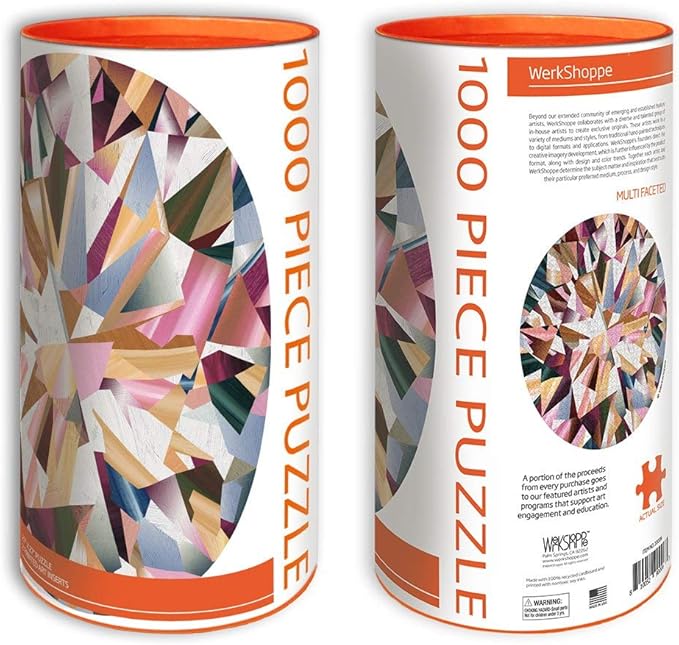 Multifaceted Diamond Abstract Round 1000 Piece Jigsaw Puzzle