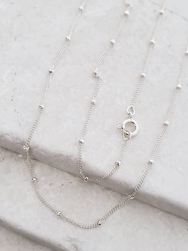 Sosie Designs - 18" - 925 Sterling Silver Satellite Beaded Chain