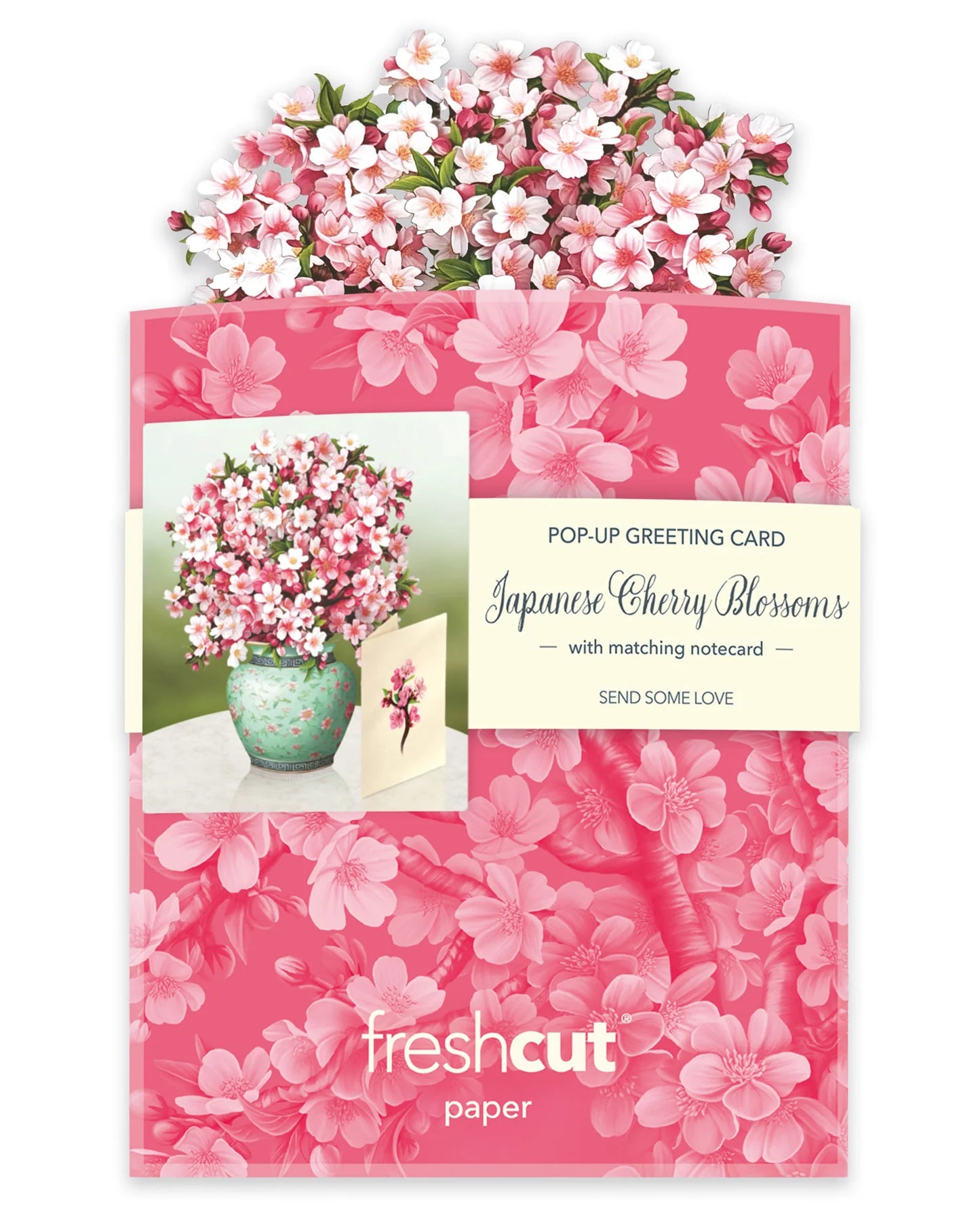 Freshcut Paper. Mini Japanese Cherry Blossoms Pop-Up Card