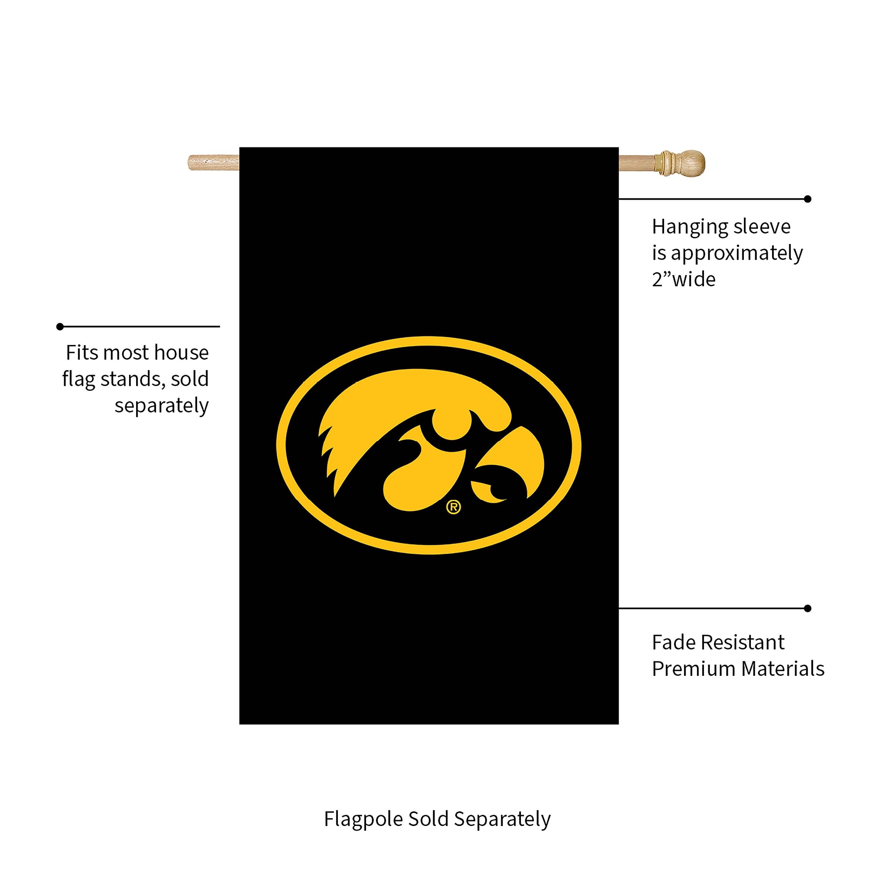 Applique Flag, Reg, University of Iowa