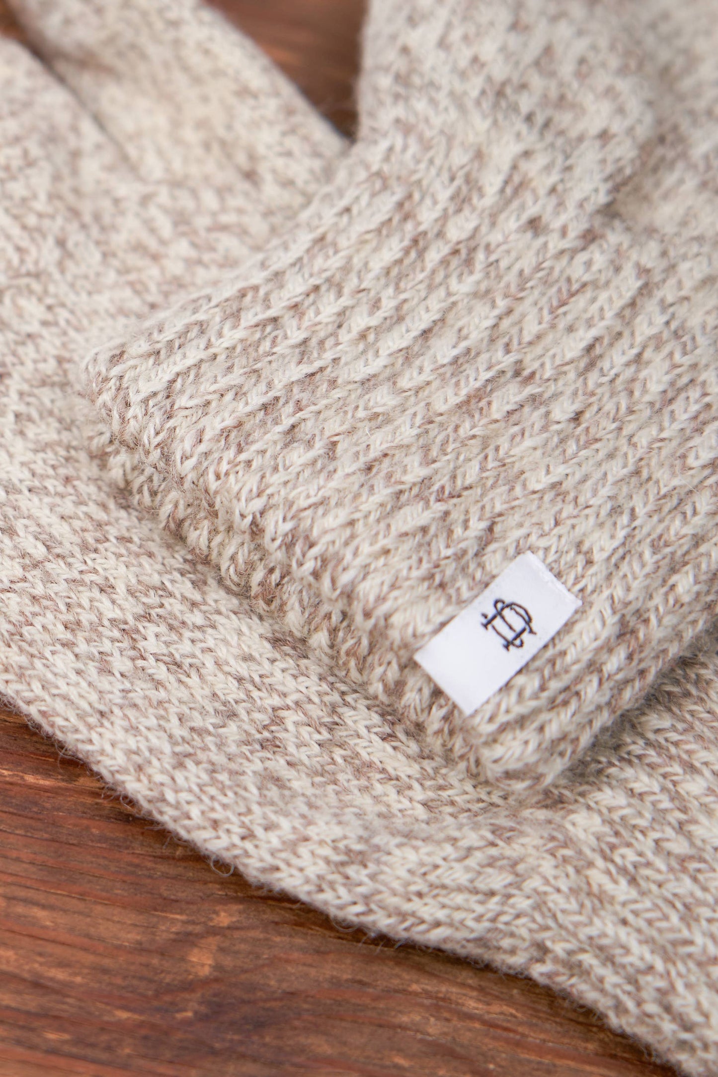Upstate Stock - Oatmeal Melange Ragg Wool Full Glove