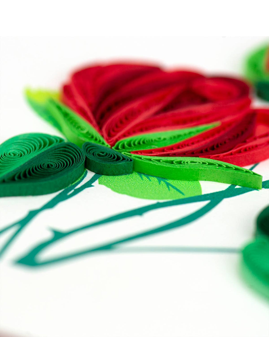 Quilling Greeting Card - Red Roses