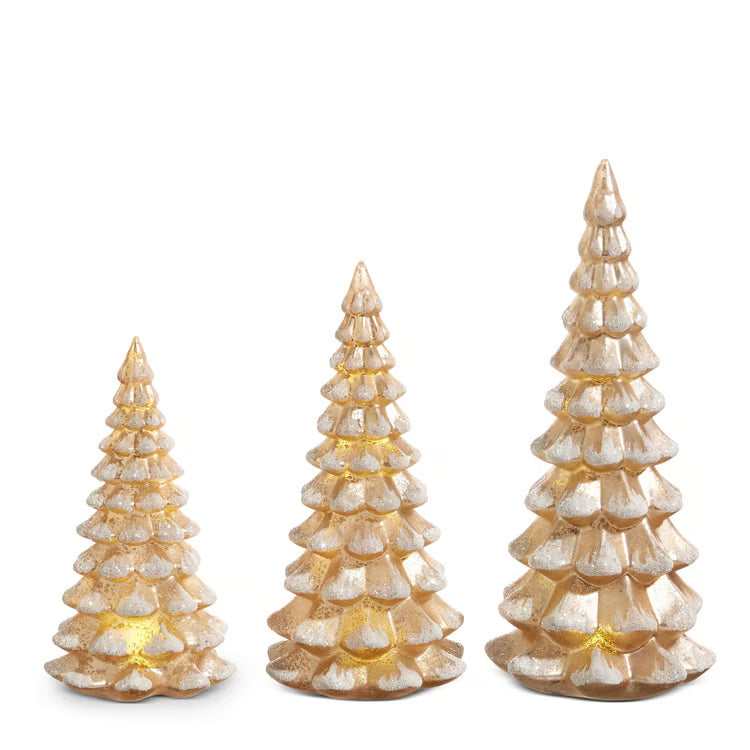 Lighted Antiqued Champagne Trees  ( 3 sizes)