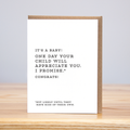 Appreciation Baby Congrats (Letterpress)