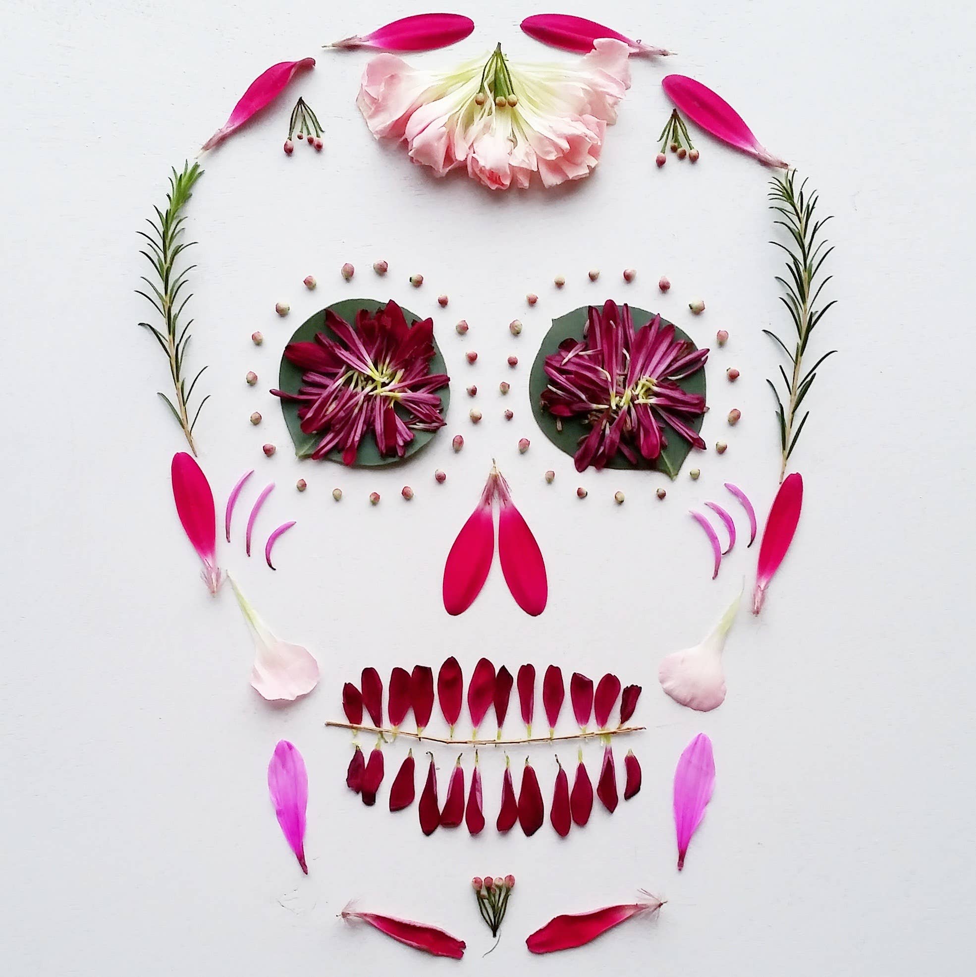Sarah Smiles Creations - Sugar Skull • Botanical Greeting Card • Day of the Dead