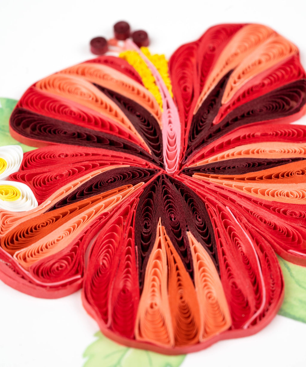 Quilling Greeting Card - Hibiscus (New 2023)