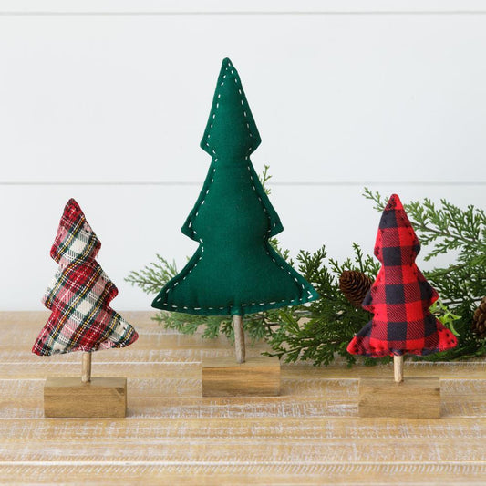 Cloth Trees - Tartan, Buffalo Plaid, Green