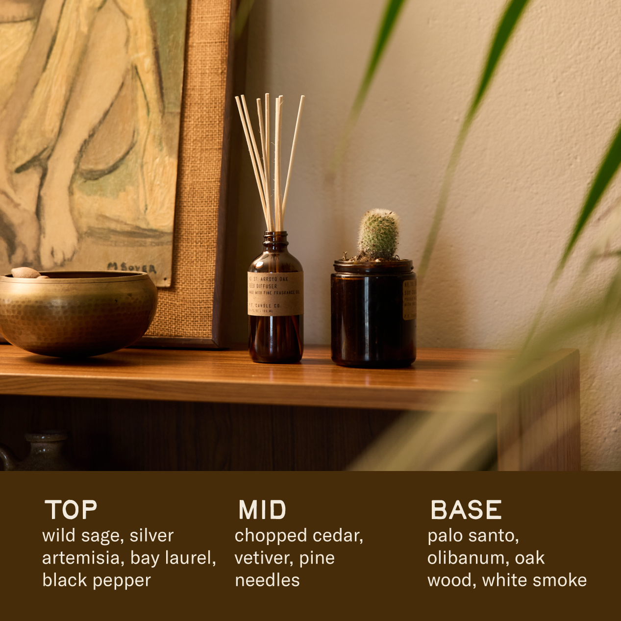 P.F. Candle Co. - Arroyo Oak – Reed Diffuser